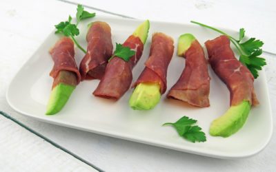 Avocado rookvlees rolletjes