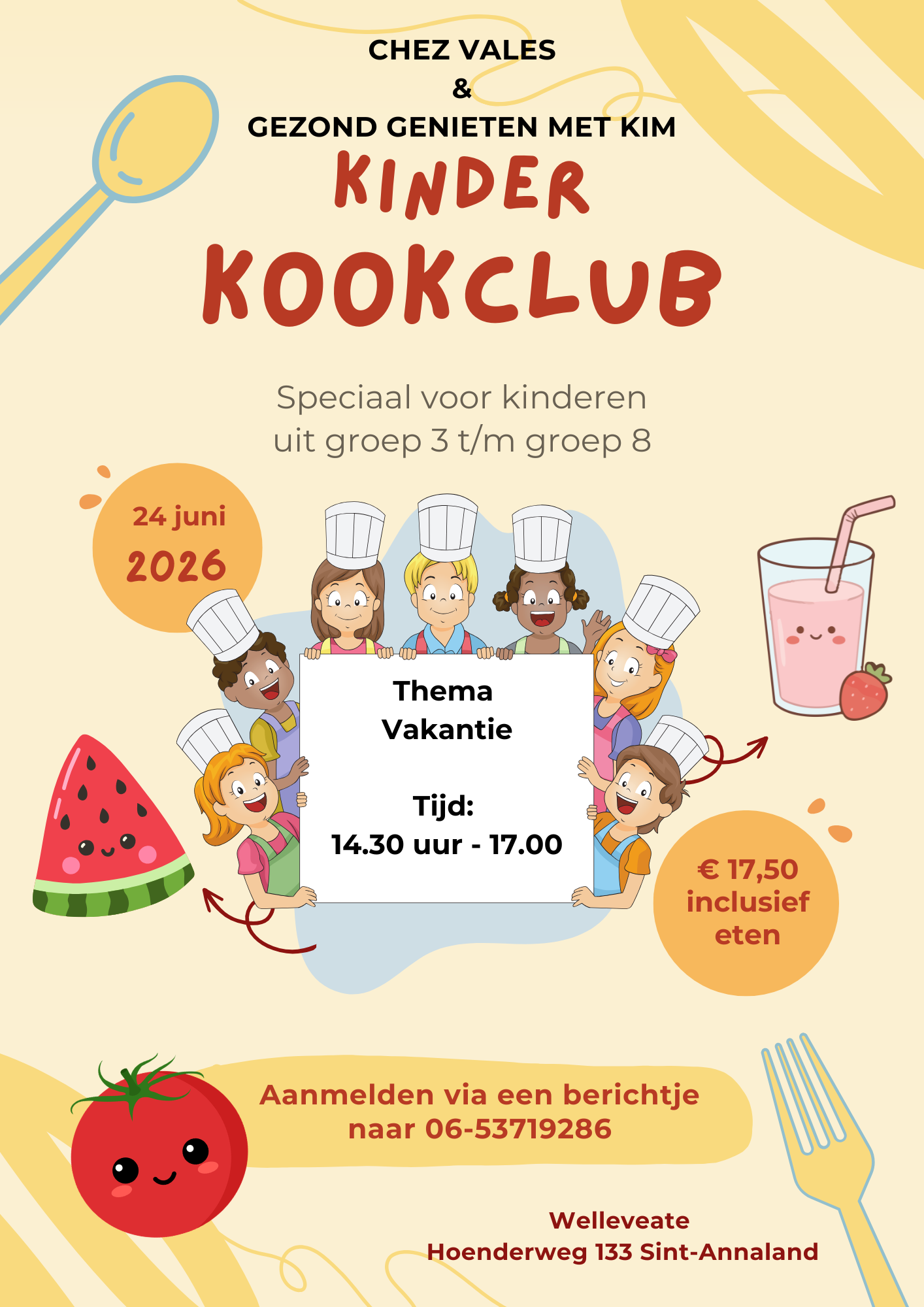 kinderkookclub vakantie