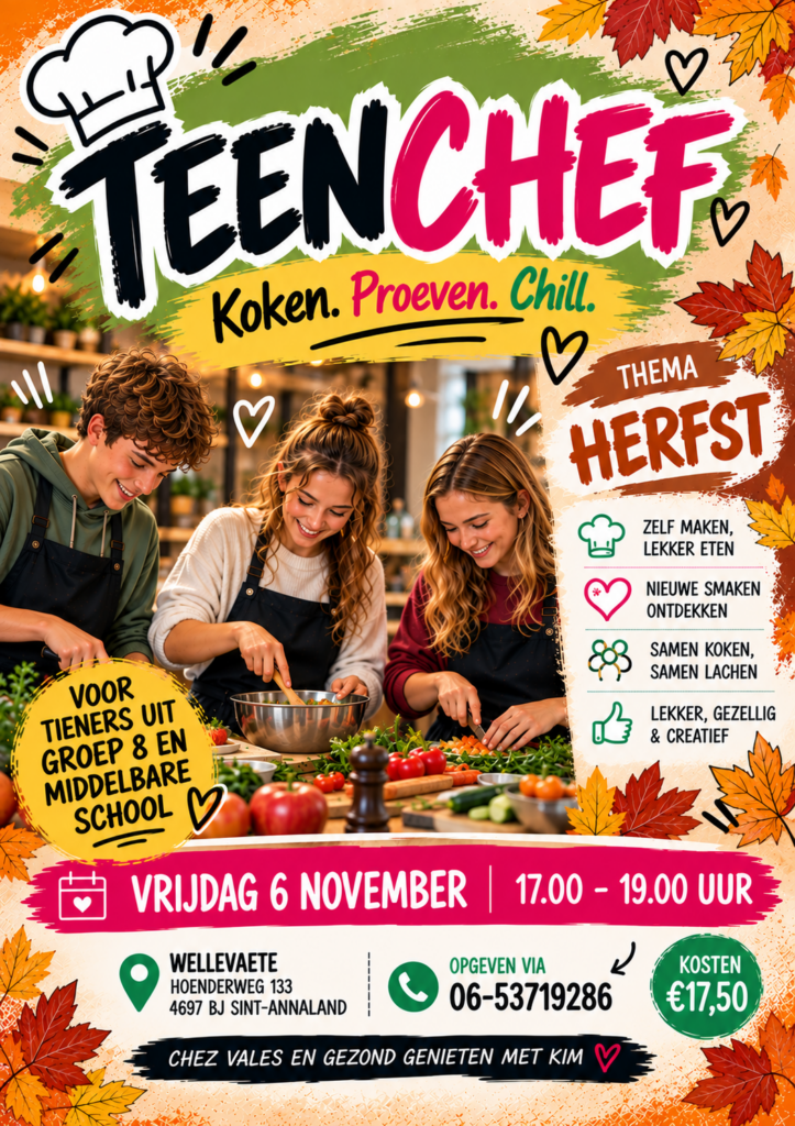 teenchef sint-annaland koken tieners